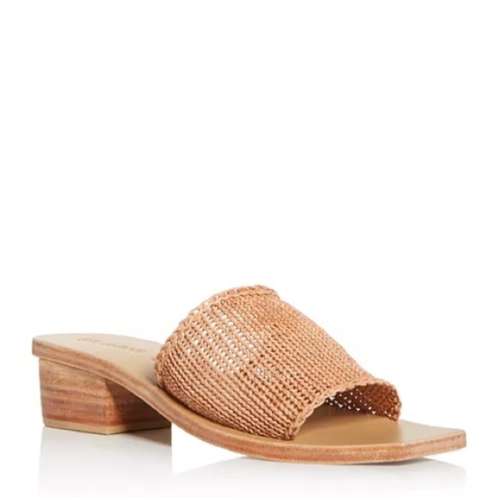 St. Agni Celina Knit Bock-Heel Sandals